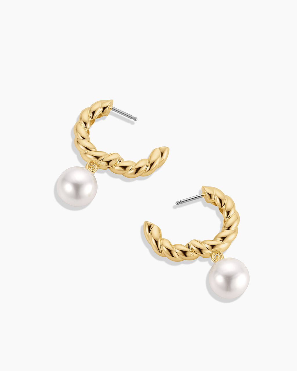 Pearl Crew Hoops