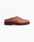 Coin Loafer Mule in Snake Brown