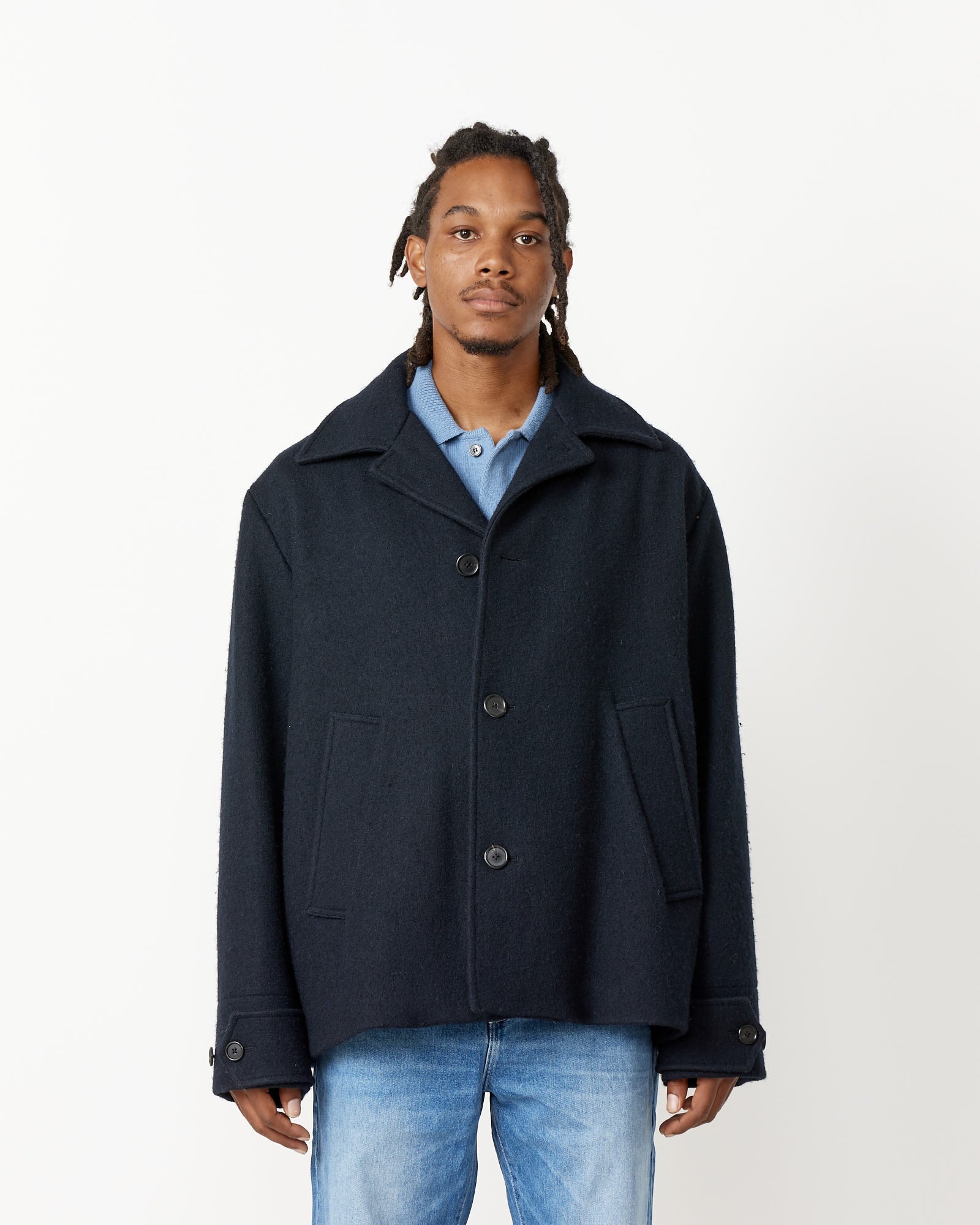 Off Set Placket Coat