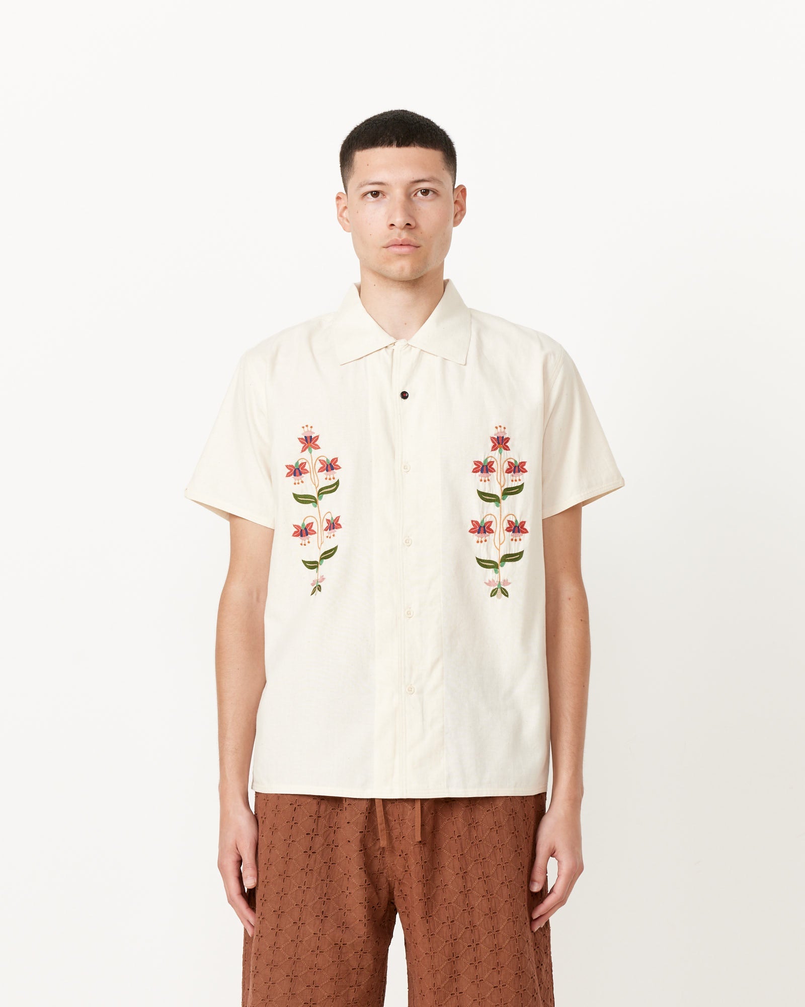 Embroidery Chintan Shirt in Natural