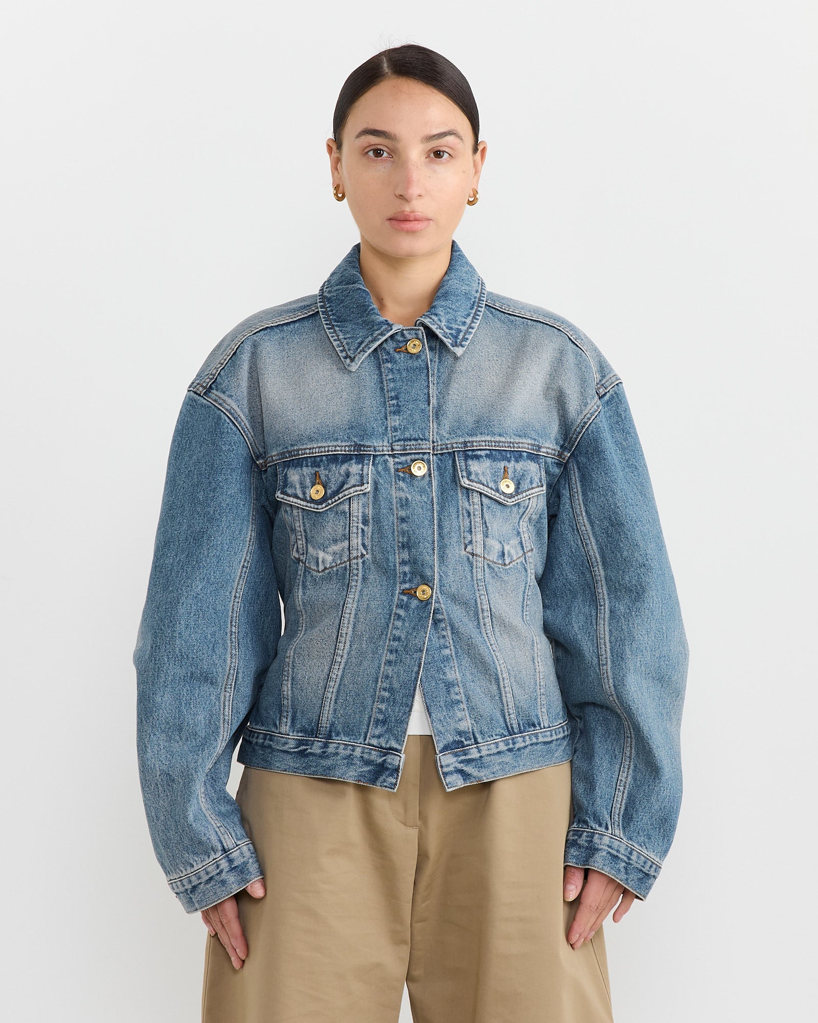 La Veste De-Nimes Jacket in Blue/Tabac