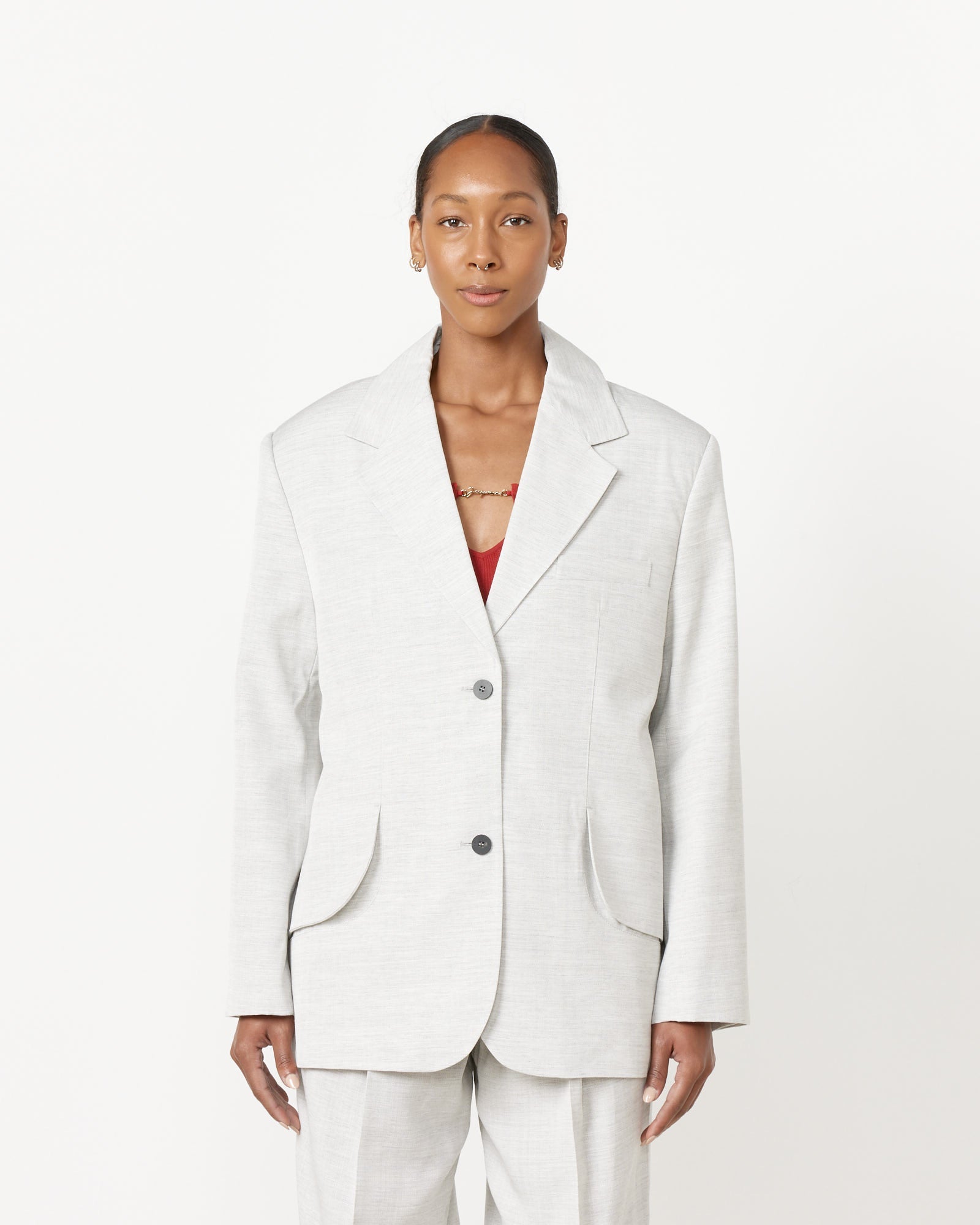 La Veste Titolo Blazer in Light Grey