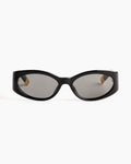 Les Lunettes Ovalo Sunglasses in Black