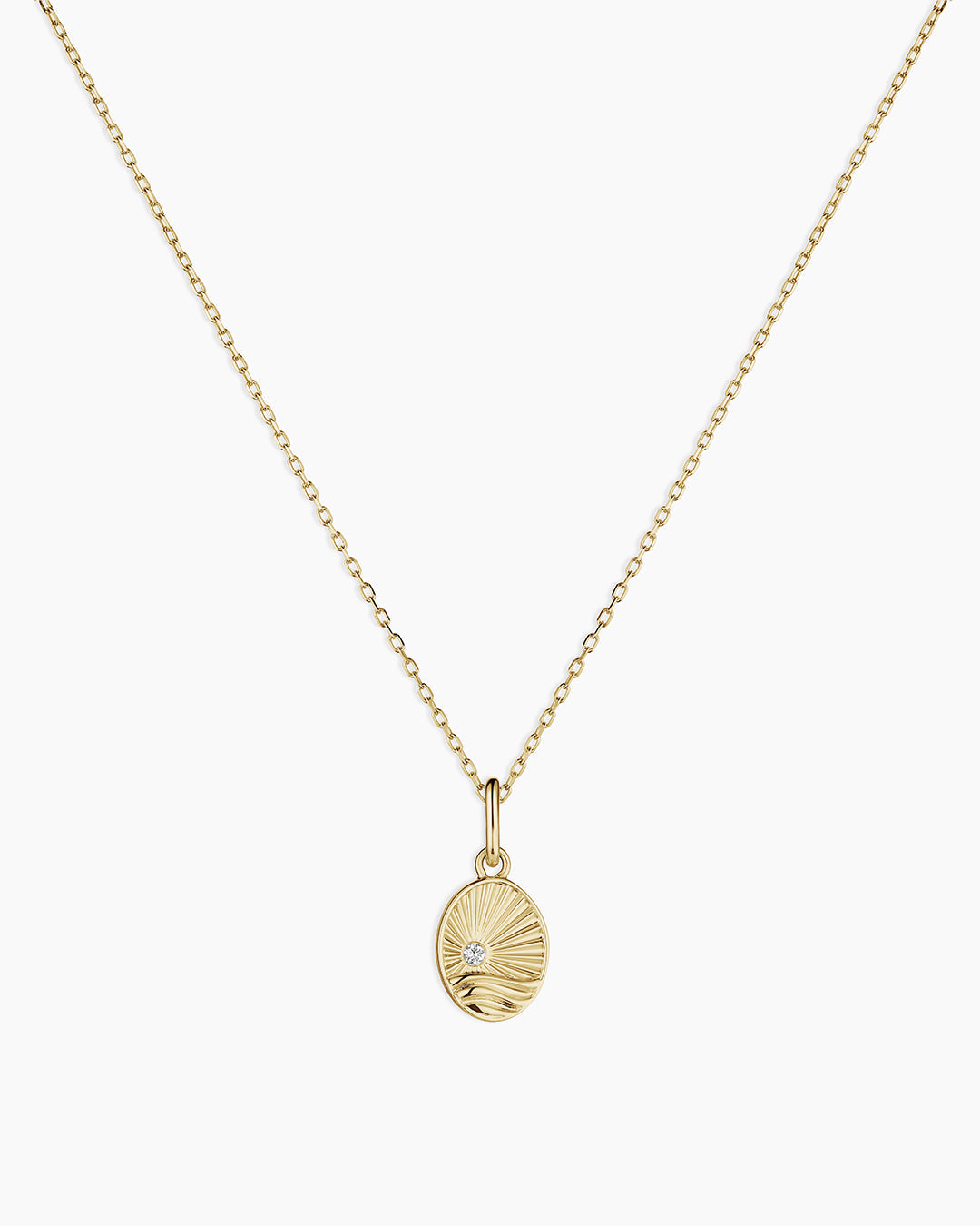 Diamond Beach Charm Necklace