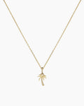 14k Gold Palm Charm Necklace