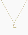 Diamond Crescent Charm Necklace