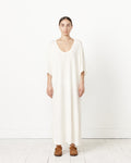 U Neck Caftan in Bone