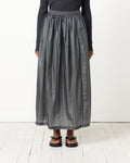 Layered Shirring Skirt in Navy