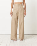 Cotton Gabardine Trousers in Beige