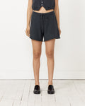 Heather Cotton Shorts in Charcoal