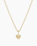Vintage Heart Alphabet Charm Necklace