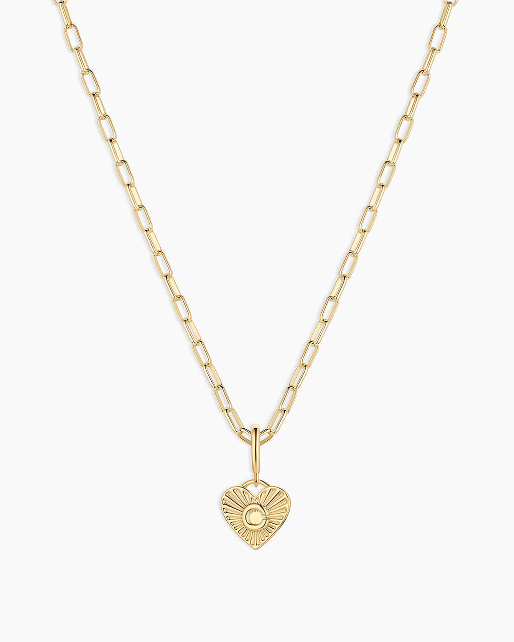 Vintage Heart Alphabet Charm Necklace