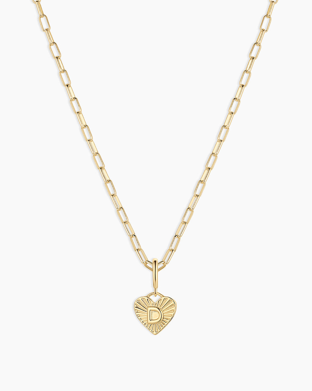 Vintage Heart Alphabet Charm Necklace