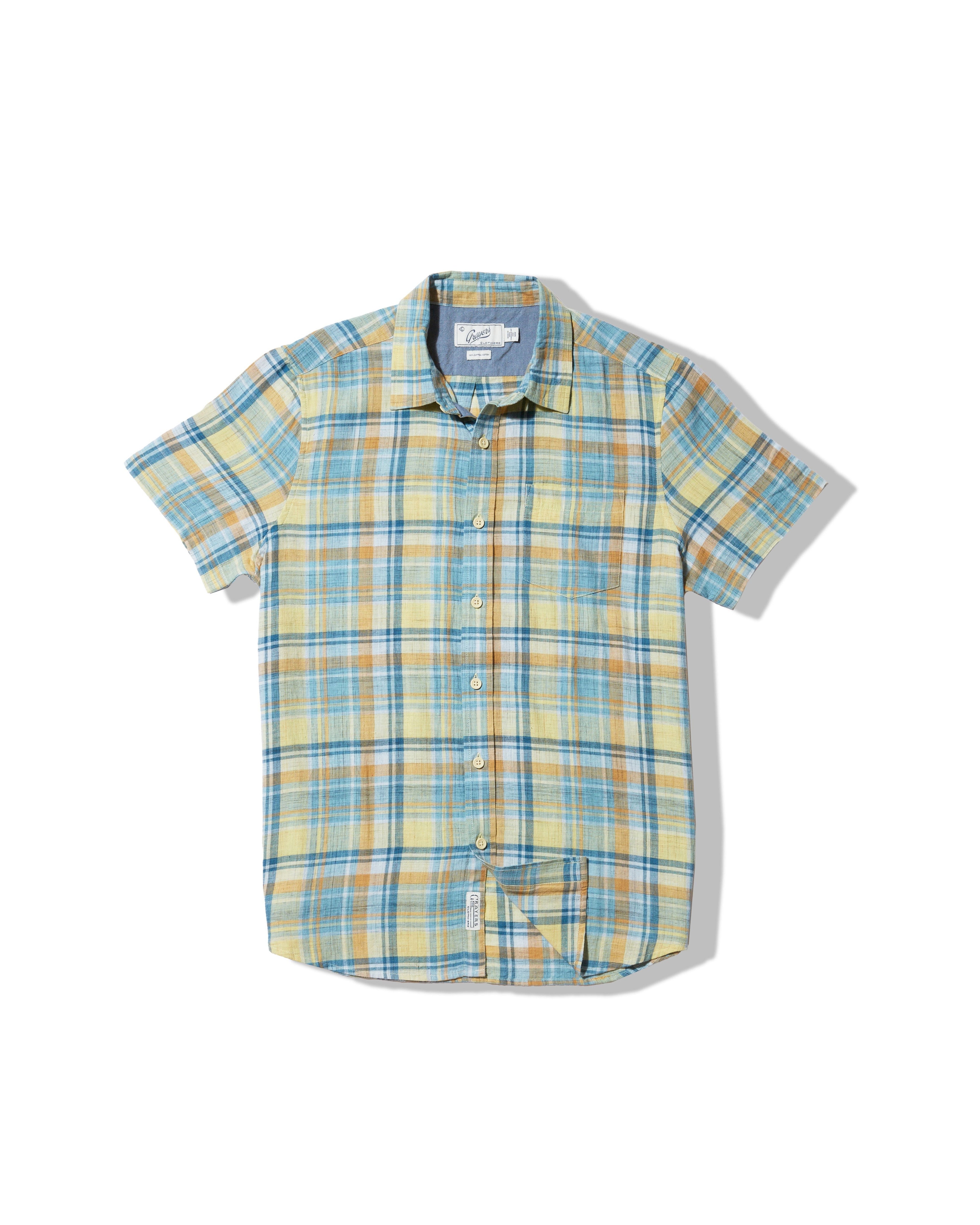 Madras Power Loom Twill Short Sleeve Shirt - Multi Color