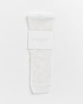 Solid Mesh Socks in White