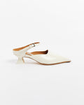 Delf Court Heel in White