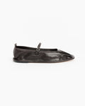 Dansa Pleated-Toe Mary Jane Flat in Ebony