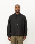 Paper Mixed Shirt Jacket in Black
