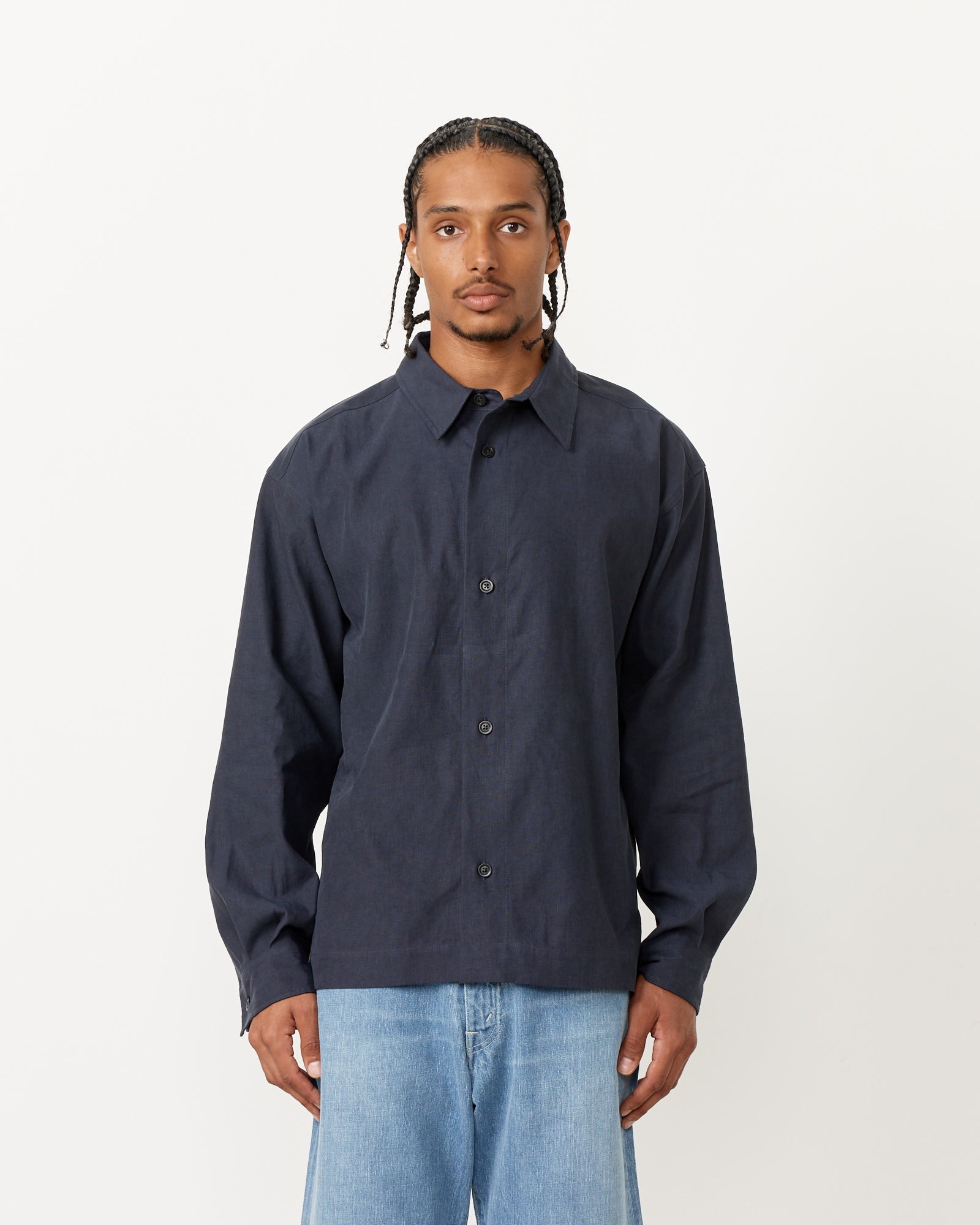 Minimal Boxy Shirt in Ink