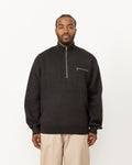 Half Zip Mock Neck Sweater in Black