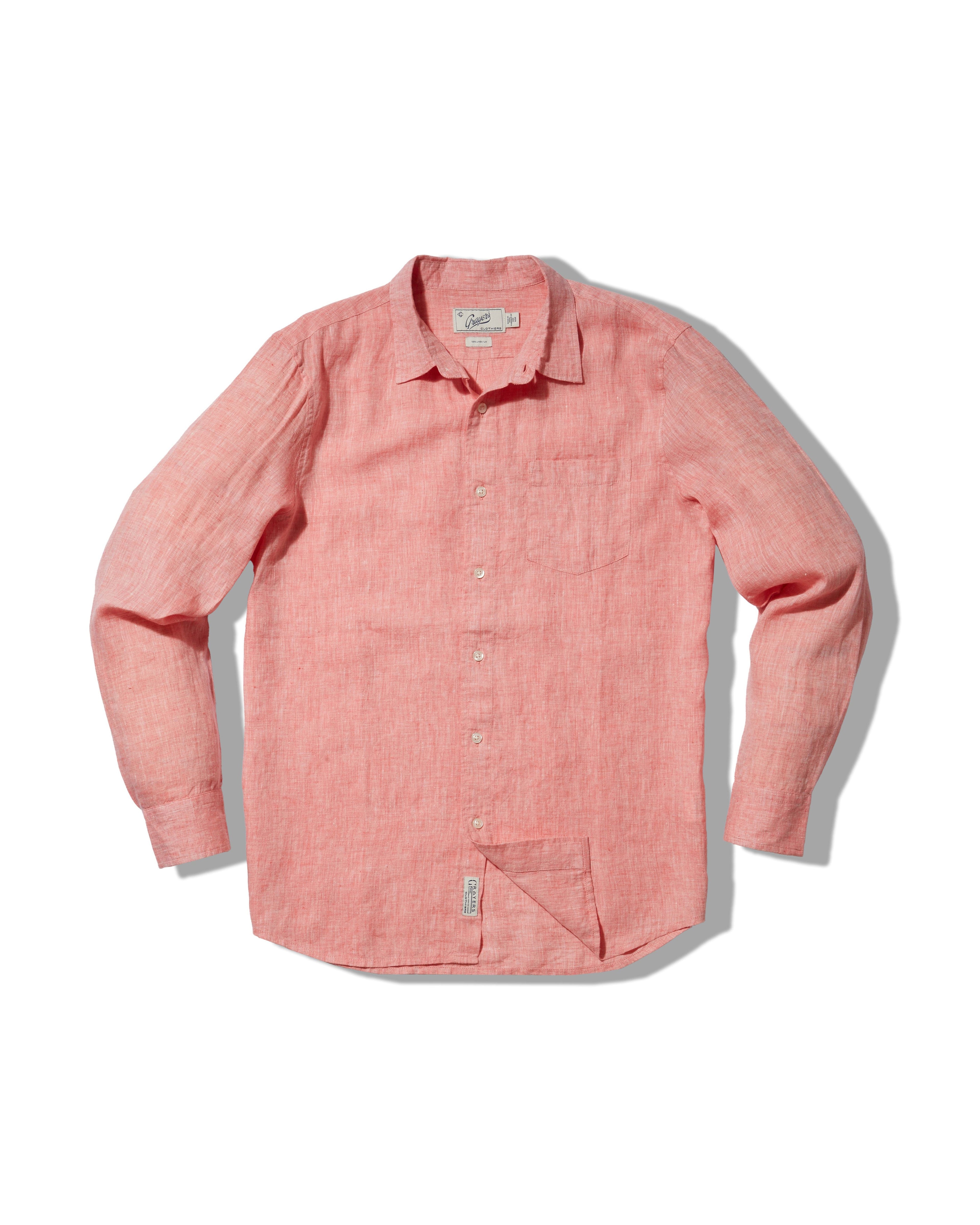 Nantucket Yarn Dyed Linen Shirt - Red