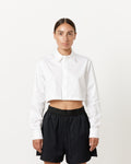 Eco Poplin Cropped Shirt in White