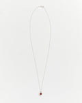 Mini Bamboo Pendant in Silver/Red