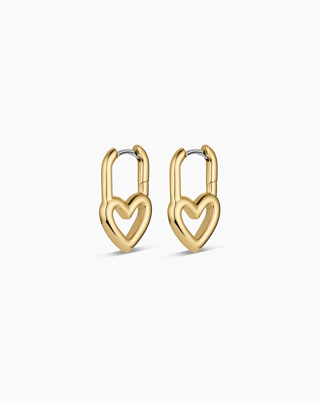 Open Heart Padlock Huggies
