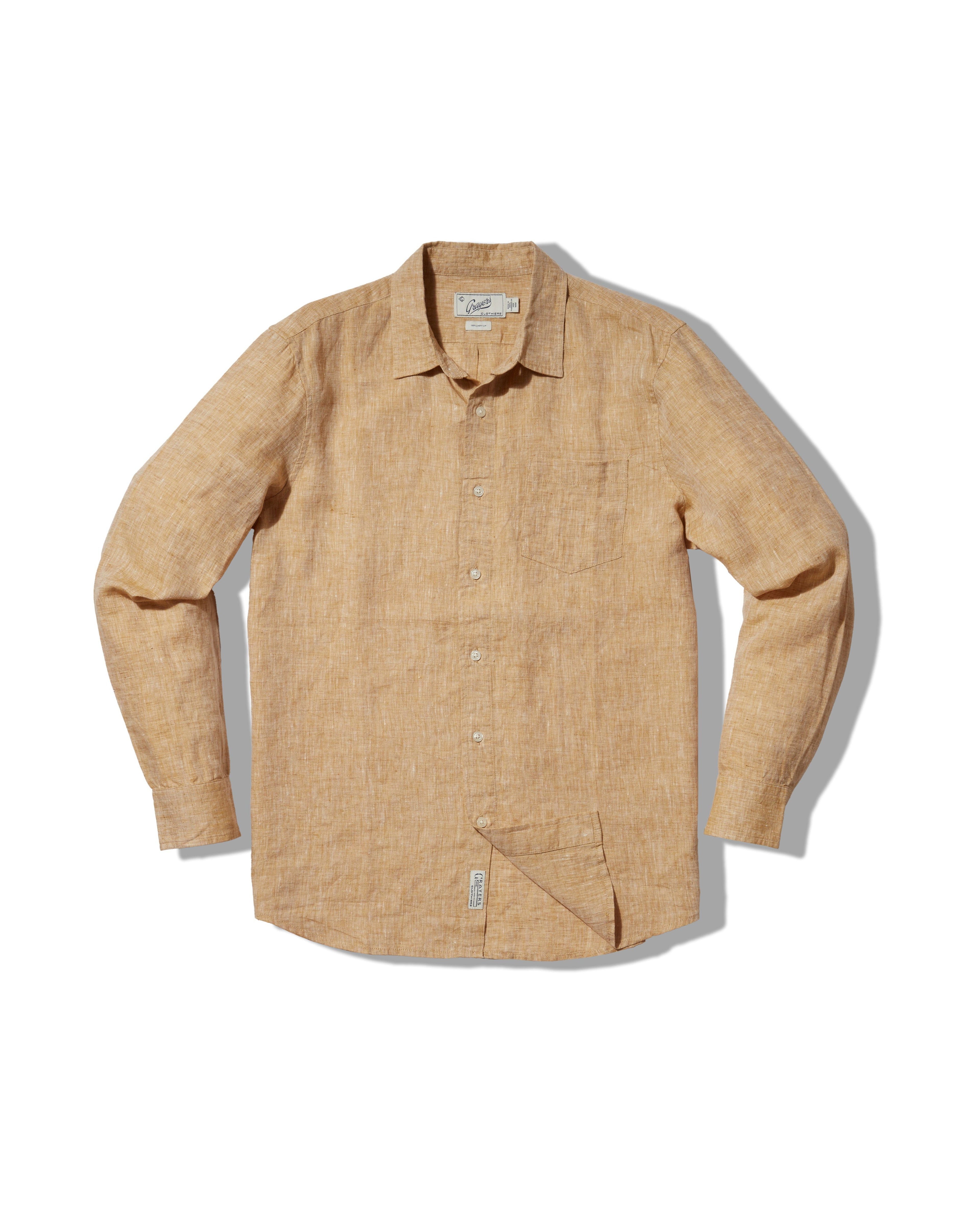 Nantucket Yarn Dyed Linen Shirt - Mustard
