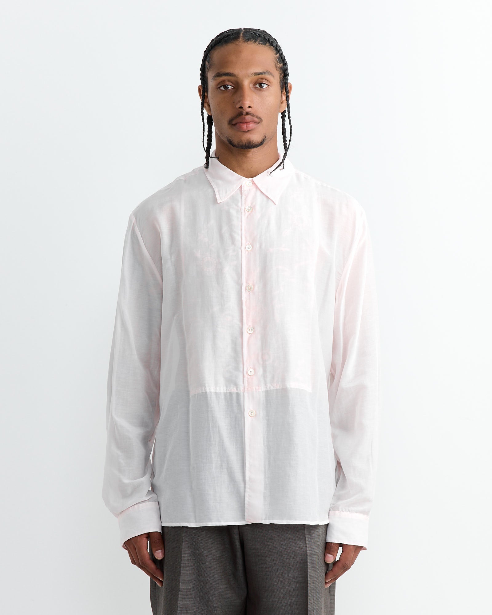 Adorn Shirt in Ballet Pink Silk
