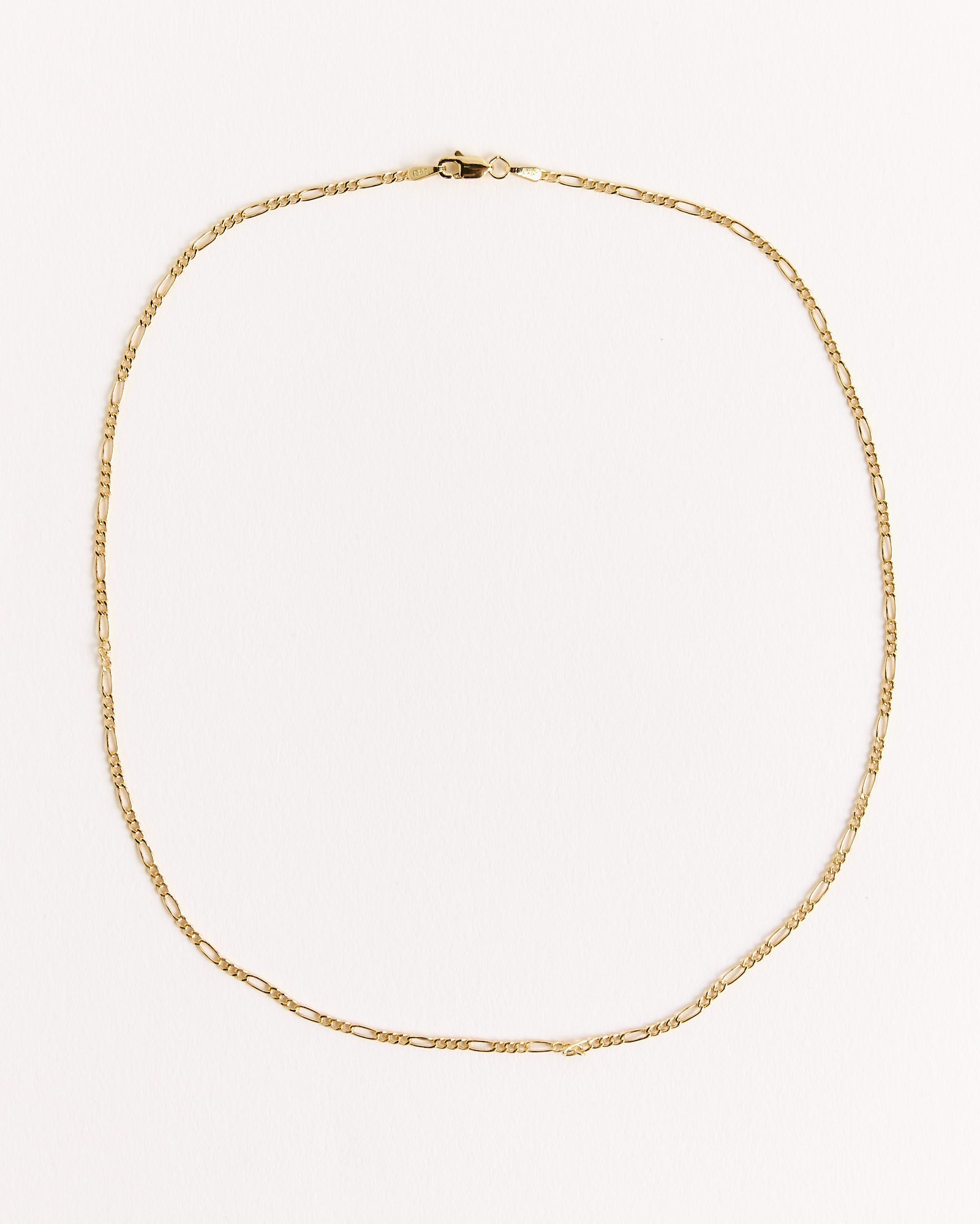 Figaro Chain Necklace in 14k Yellow Gold