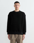 Waffle Crewneck in Black