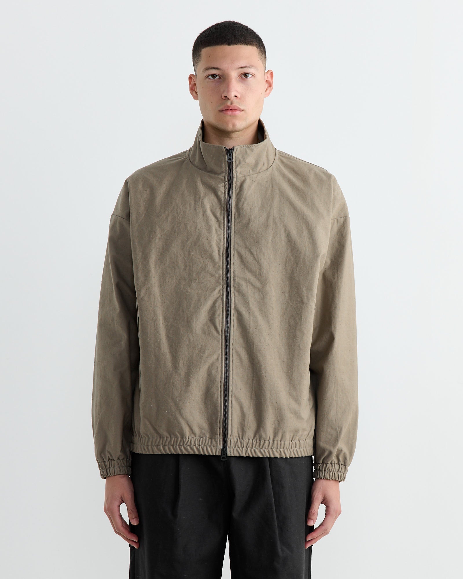 Back Nep Bullpen Jacket in Sepia