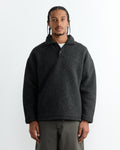 Wool HIMO Polo in Heather Black
