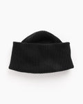Waffle Knit Cap in Black