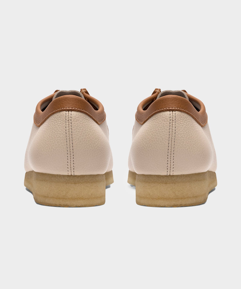 Clarks Wallabee White Combi Leather Shoe