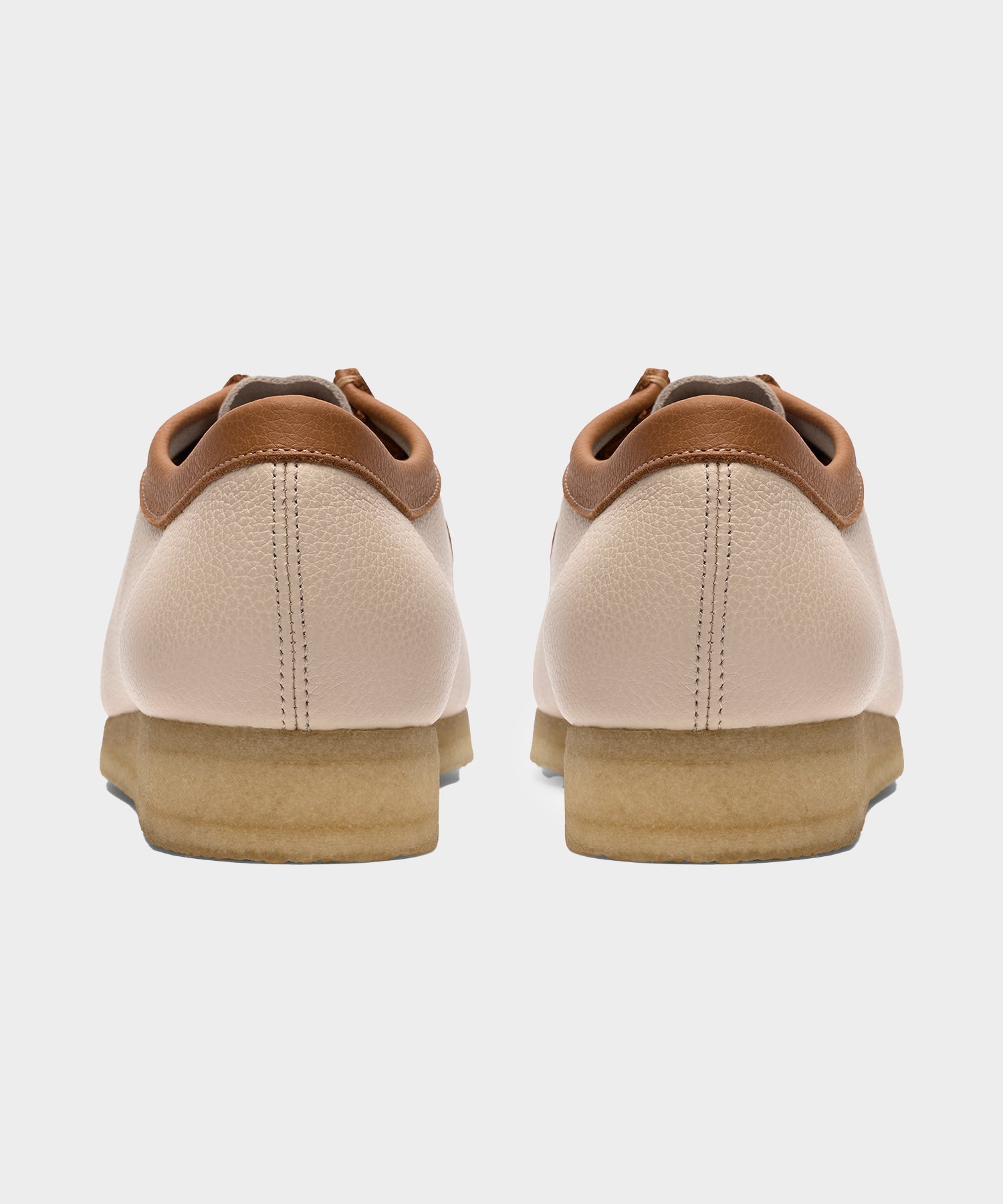 Clarks Wallabee White Combi Leather Shoe