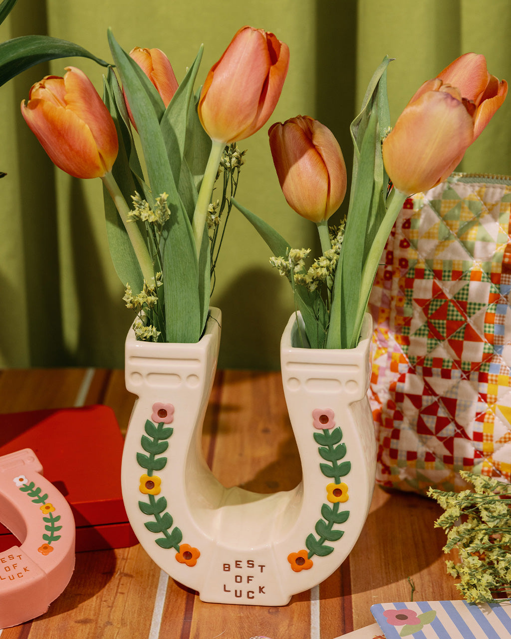 Horseshoe Ceramic Vase