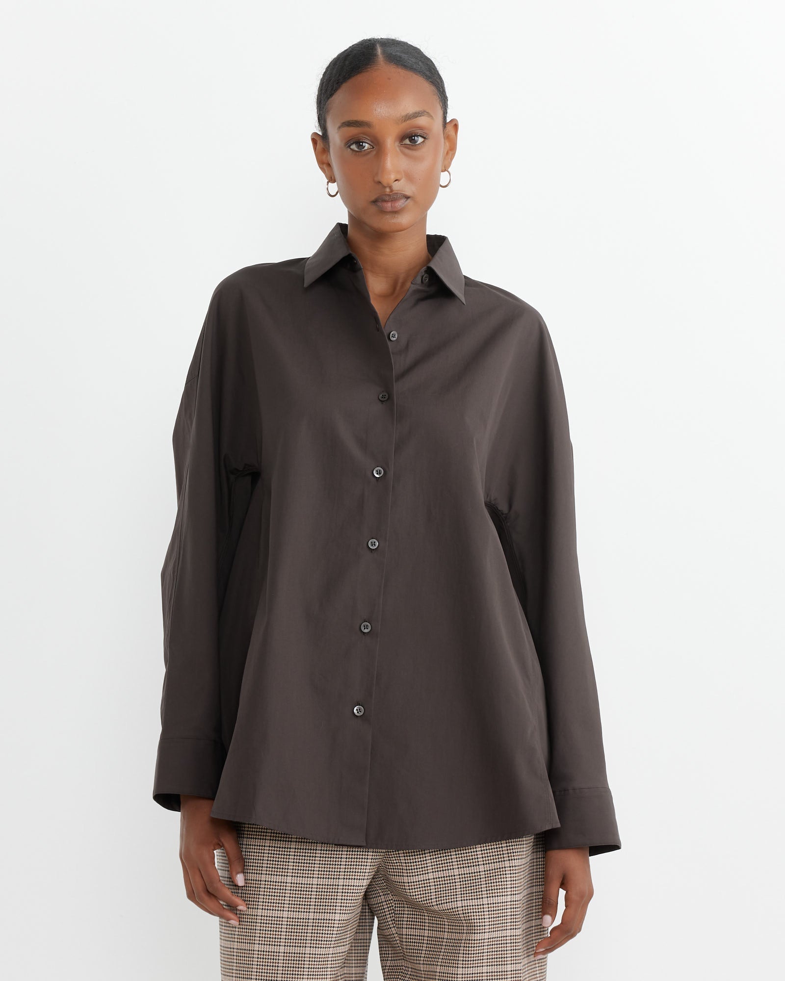 Cocoon Shirt in Dark Brown