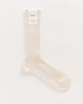 Cotton Cashmere Low Gauge Socks in Ivory