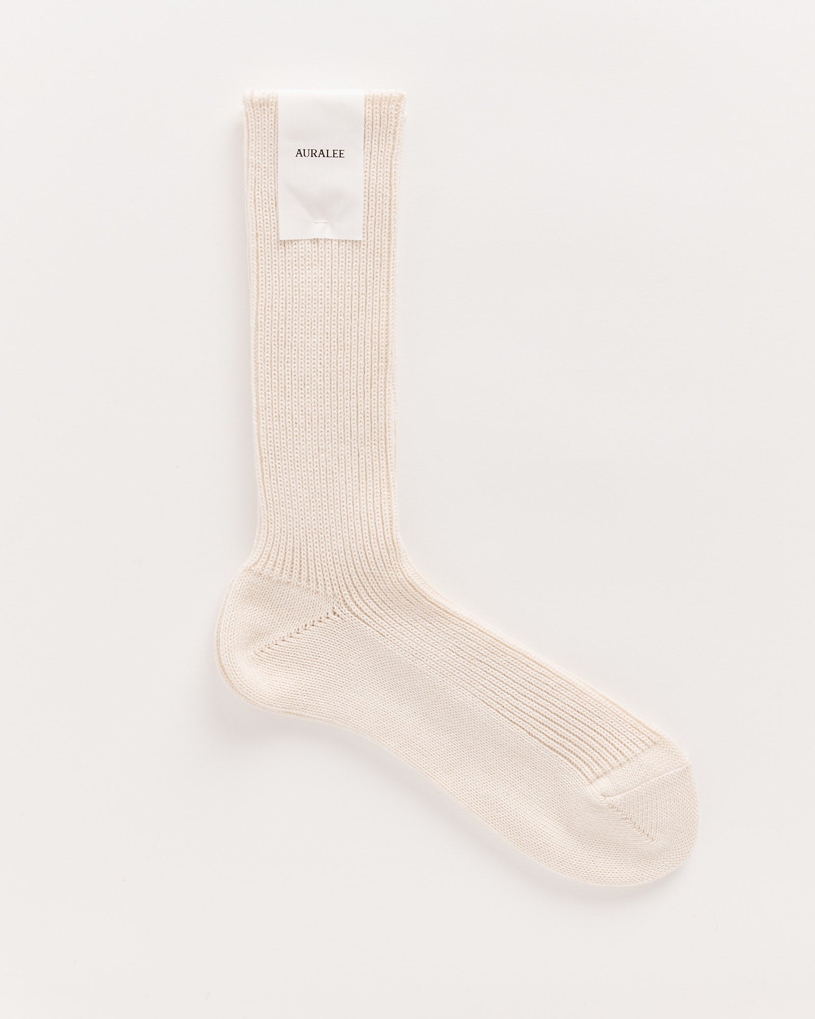 Cotton Cashmere Low Gauge Socks in Ivory