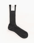 Cotton Cashmere Low Gauge Socks in Top Charcoal