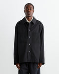 Wadded Facing Blouson in Black