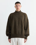 T Shape Roll Neck in Moss