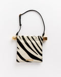 Le Porte Rond Carre Bag in Black/White Zebra