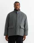 Round Puffy Blouson in Slate Grey