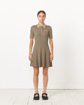 Melange Knit Mini Dress in Safari