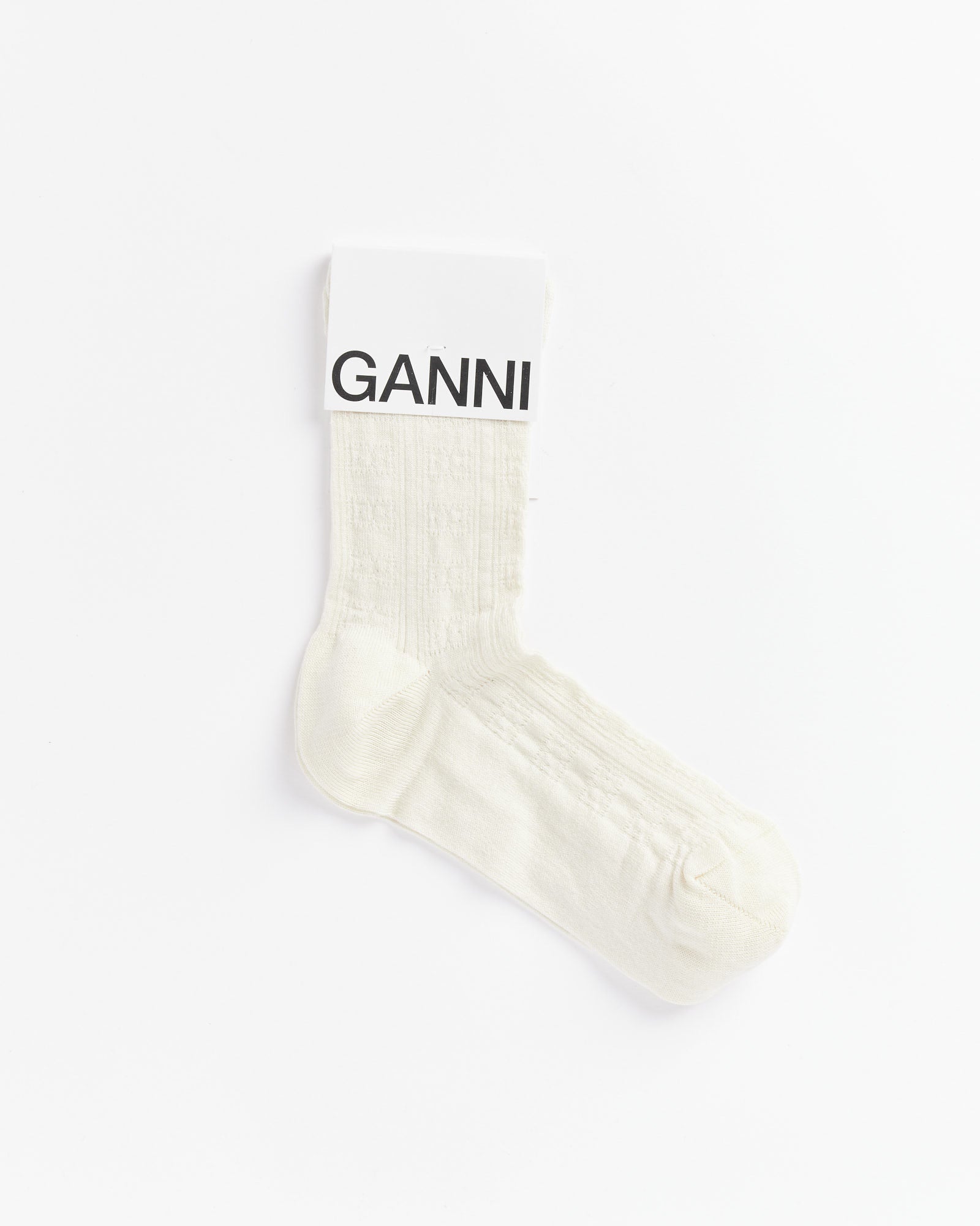 Short Ruffle Sock in Egret