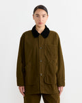 Painter Coat in Dark Olive