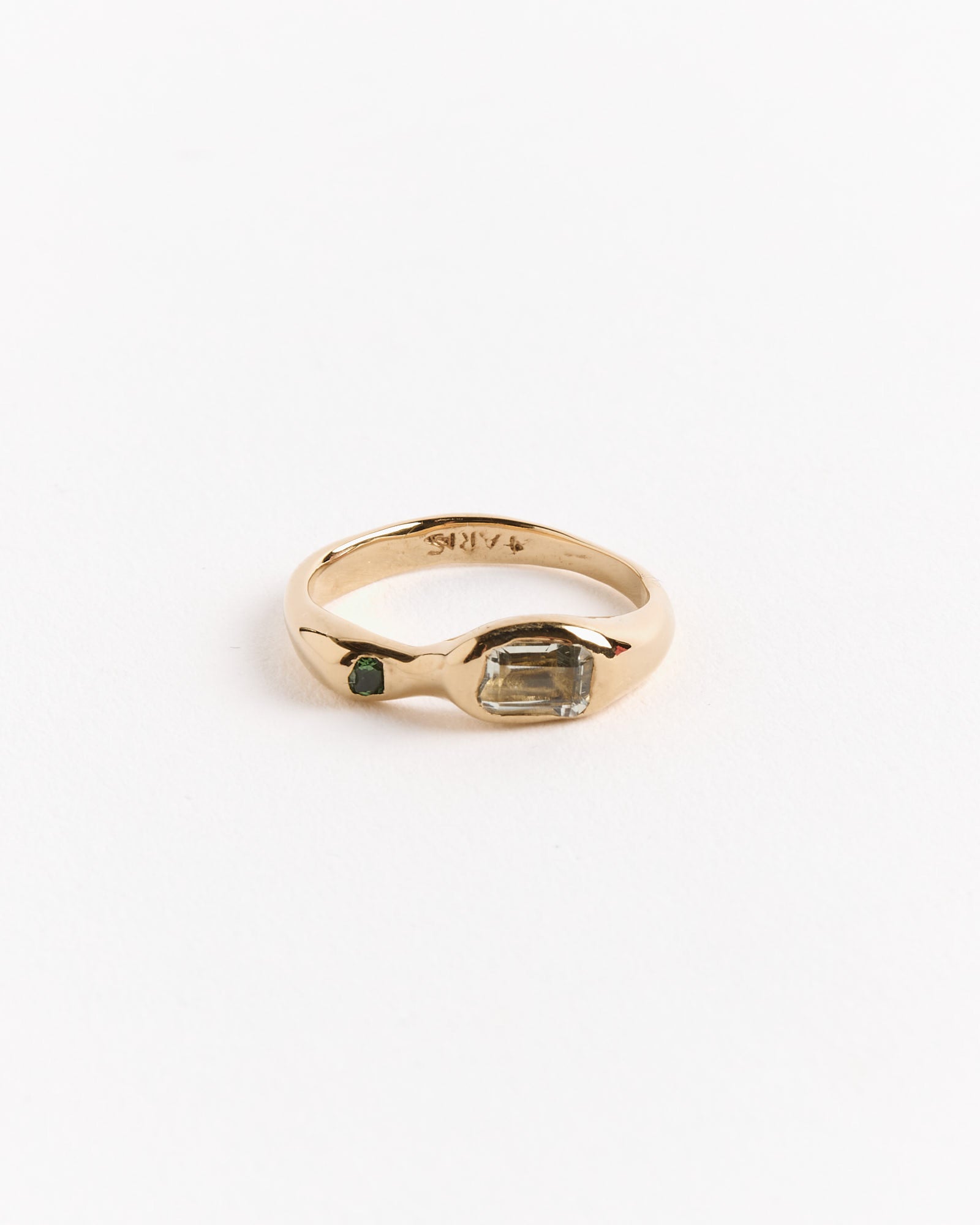 Mer Ring in Gold/Amethyst/Diopside